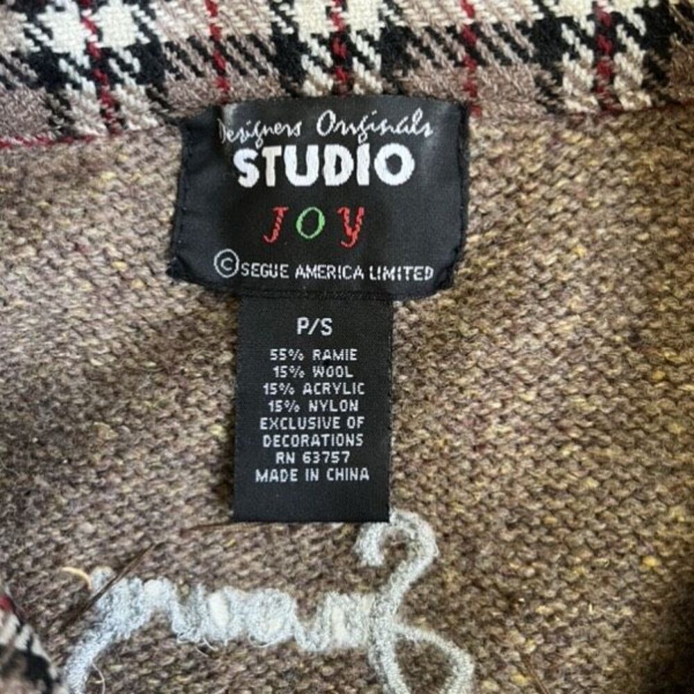 Vintage Studio Joy Wool Blend Patchwork Sweater V… - image 4